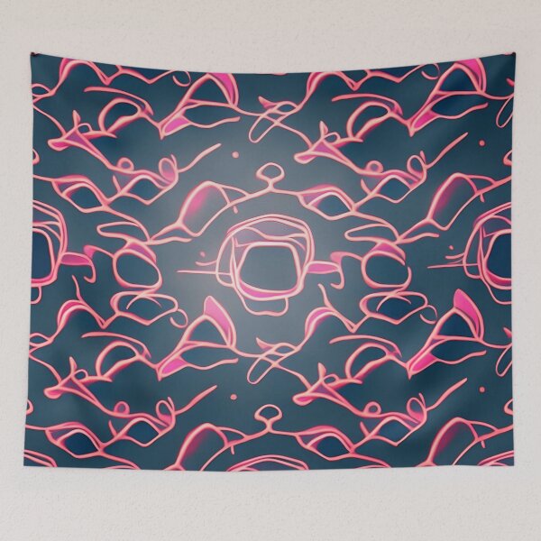 Item preview, Quirky Blue and Pink Squiggle Pattern designed and sold by Tamas Das.