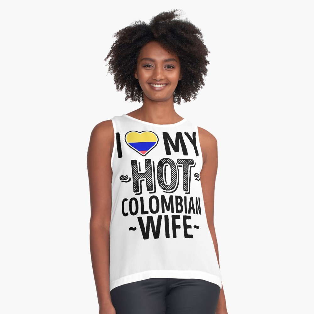 I Love My Hot Colombian Wife Cute Colombia Couples Romantic Love T Shirts And Stickers 2059