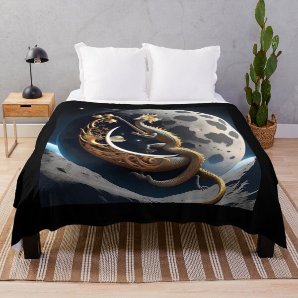 Item preview, Dragon On The Moon Playing Guitar designed and sold by AgataKaja.