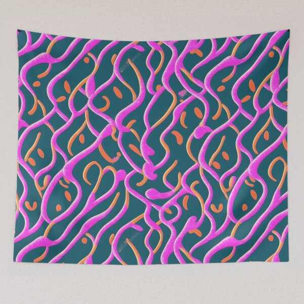 Item preview, Pink Squiggle Pattern designed and sold by Tamas Das.