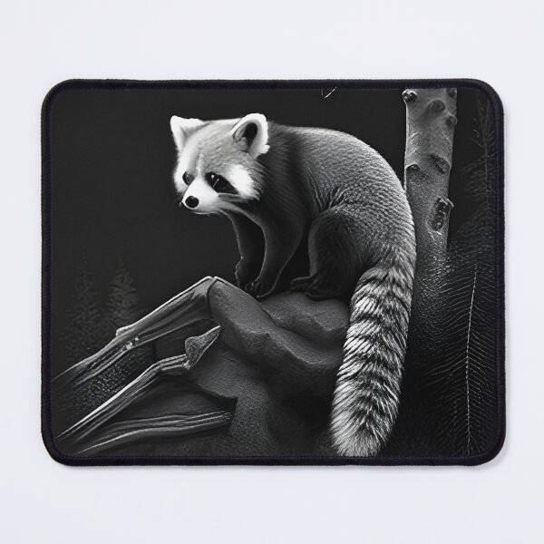 Item preview, Black and white Red Panda pencil drawing designed and sold by Pencil-Art.