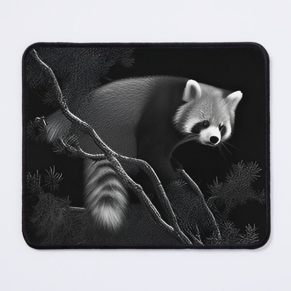 Item preview, Black and white Red Panda pencil drawing designed and sold by Pencil-Art.
