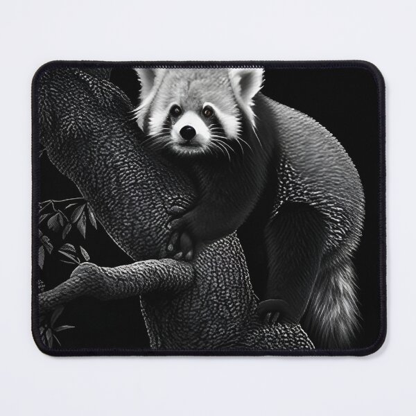 Item preview, Black and white Red Panda pencil drawing designed and sold by Pencil-Art.