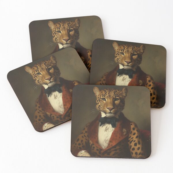 Item preview, Leopard in a Suit - Victorian 1800s Style designed and sold by artbybodhi.