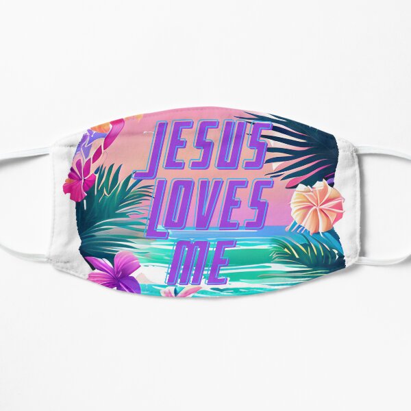 Jesus Loves Me Flat Mask