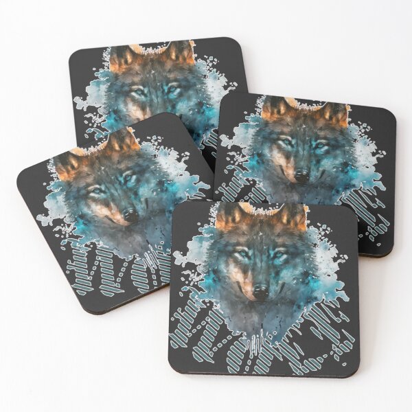 Item preview, Colorful Wolf With Flowers designed and sold by word2world.
