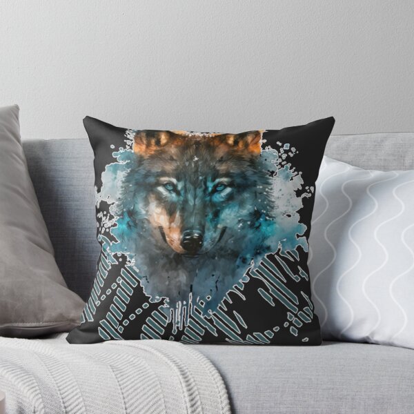 Item preview, Colorful Wolf With Flowers designed and sold by word2world.
