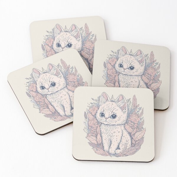 Item preview, Creamy Cat Wildflowers Bloom designed and sold by pigipeach.