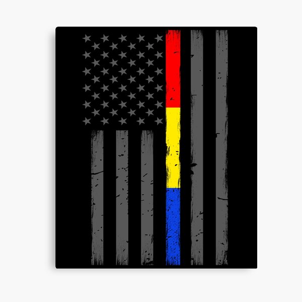 thin blue red yellow line flag