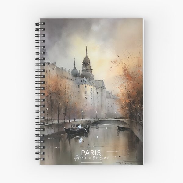 Item preview, Paris Romance On The Seine Watercolor Painting designed and sold by Wonder Of Light.