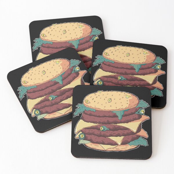Item preview, MAD HAMBURGER - Hamburger with eyes instead of sesame in gaming style without text designed and sold by Ascendence.