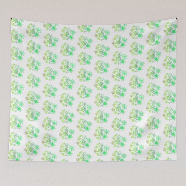 Item preview,  Blue green floral painting | blue green flowers drawing designed and sold by lausn.