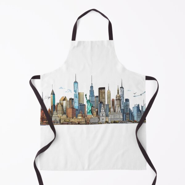 Item preview, New York City - An Isolated Vector Art Illustration in Panoramic Scale and Wildlife Muralism designed and sold by Bee Happy Creative™.