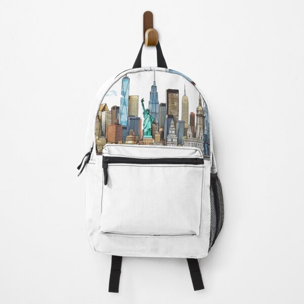 Item preview, New York City - An Isolated Vector Art Illustration in Panoramic Scale and Wildlife Muralism designed and sold by Bee Happy Creative™.