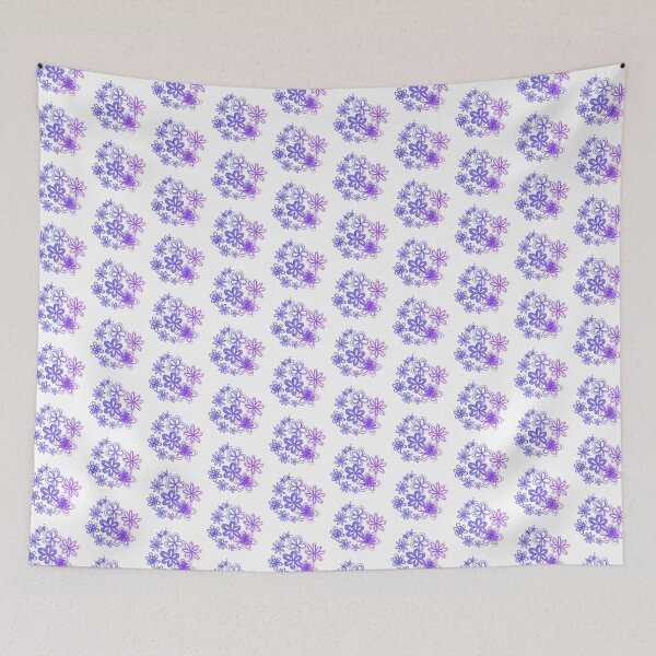 Item preview, Blue violet floral painting | Blue violet flowers drawing designed and sold by lausn.