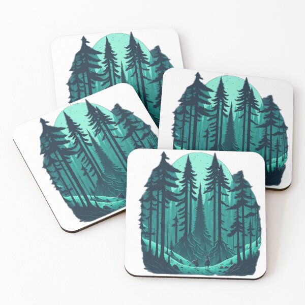 Item preview, Retro Magic: A Photorealistic Pine Forest T-Shirt with a Touch of Nostalgia designed and sold by RedArtG09.