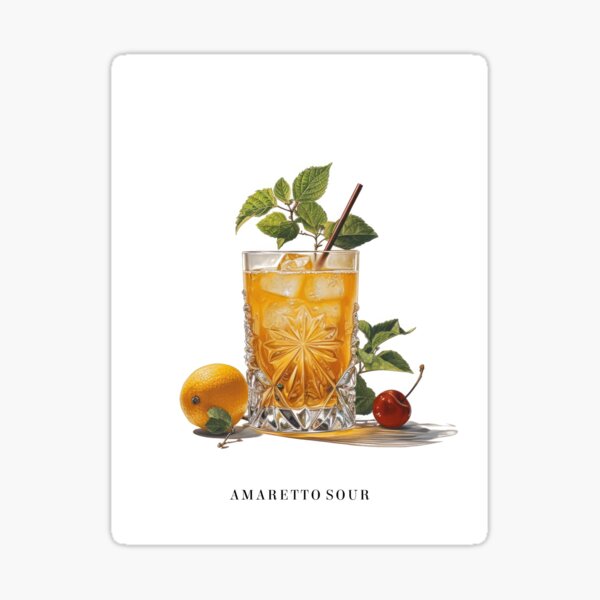Item preview, Amaretto Sour Cocktail designed and sold by MajesticBeasts.