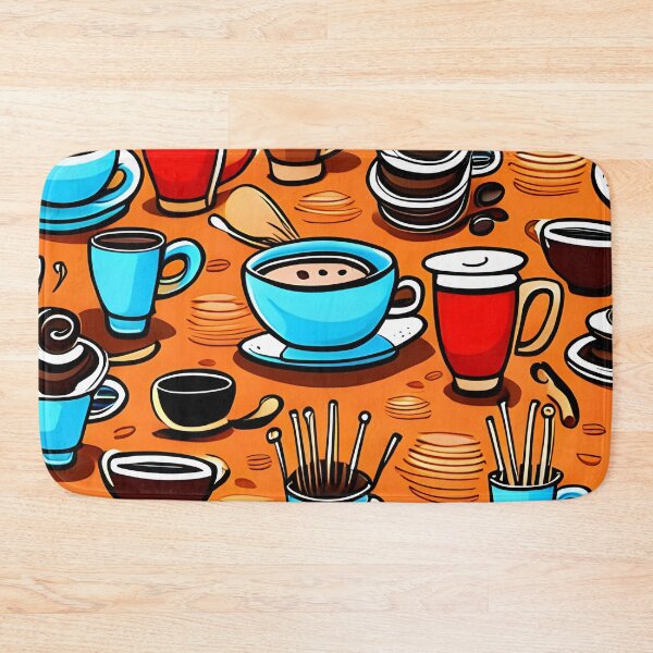 Item preview, Cute Coffee Drink Pattern Cups designed and sold by druidwolfart.