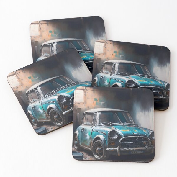 Item preview, Classic Mini Cooper Oil Painting Art designed and sold by N1chePrints.