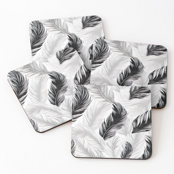 Item preview, Graceful Blach and White Feathers designed and sold by Hibiskusmond.