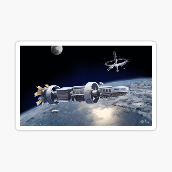 Baret spaceship Sticker