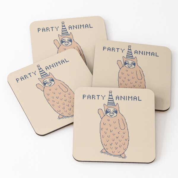 Item preview, The Party Animal - funny cute 1 bit retro pixel art designed and sold by pxlboy.