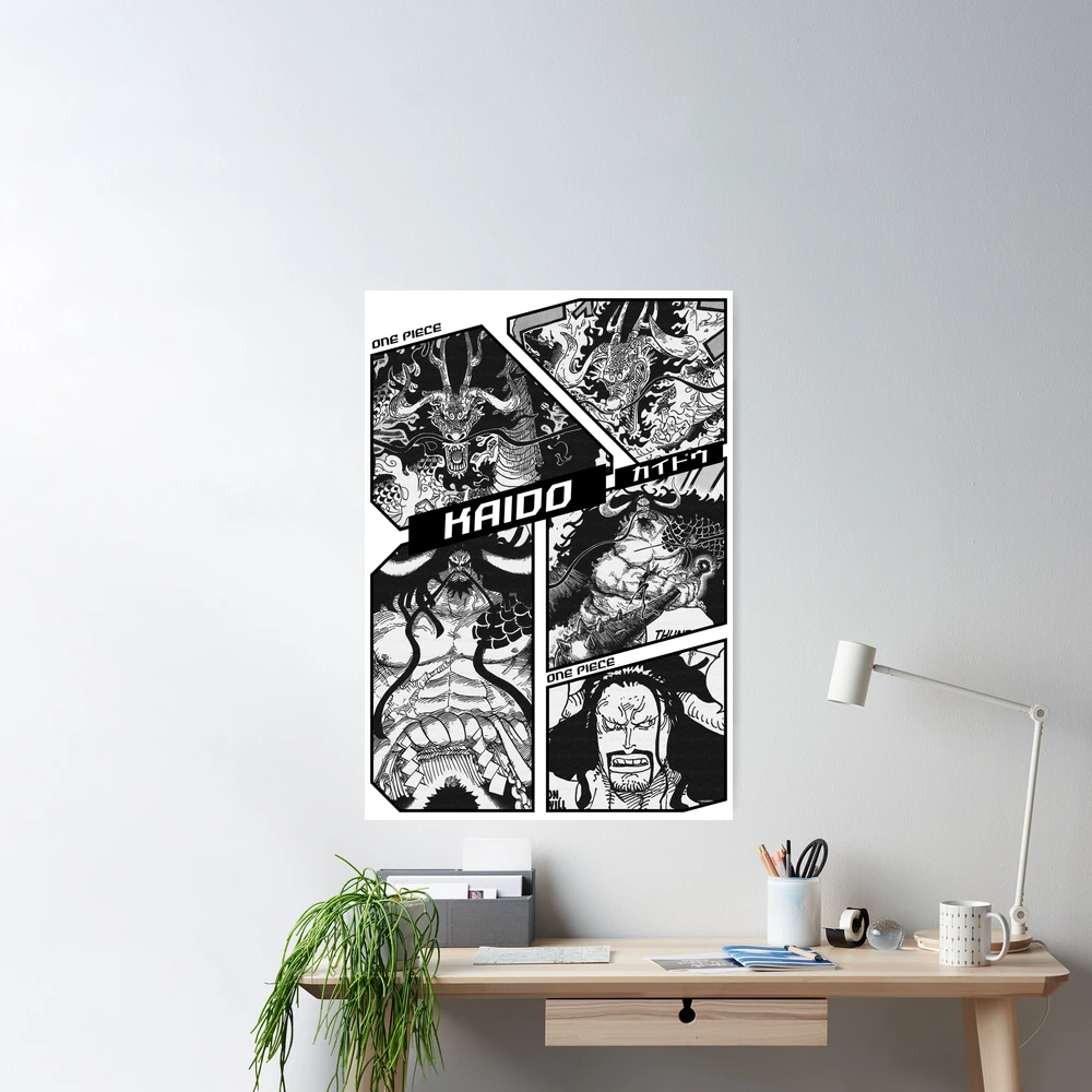 ANIME POSTER FRAME (ONE PIECE) - Black/White Wall Poster For Home