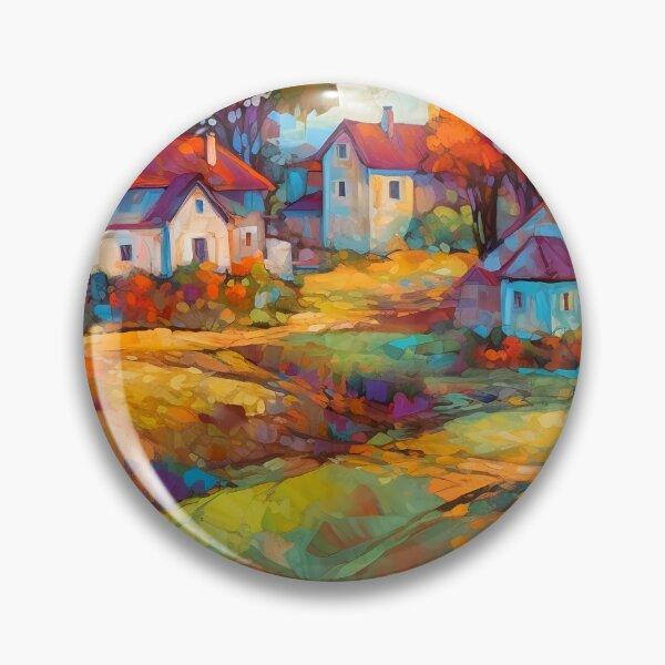 Item preview, Countryside Village at Sunset designed and sold by Art by Lilia.