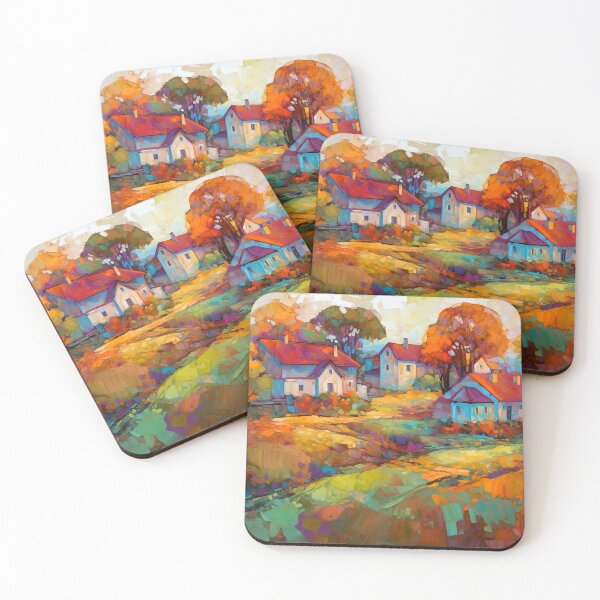 Item preview, Countryside Village at Sunset designed and sold by Art by Lilia.