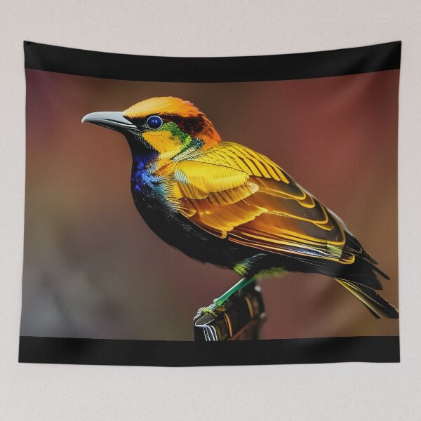 Aperçu de l'œuvre Oiseau chromé, empâtement, Ai Generated Art créée et vendue par ACC .