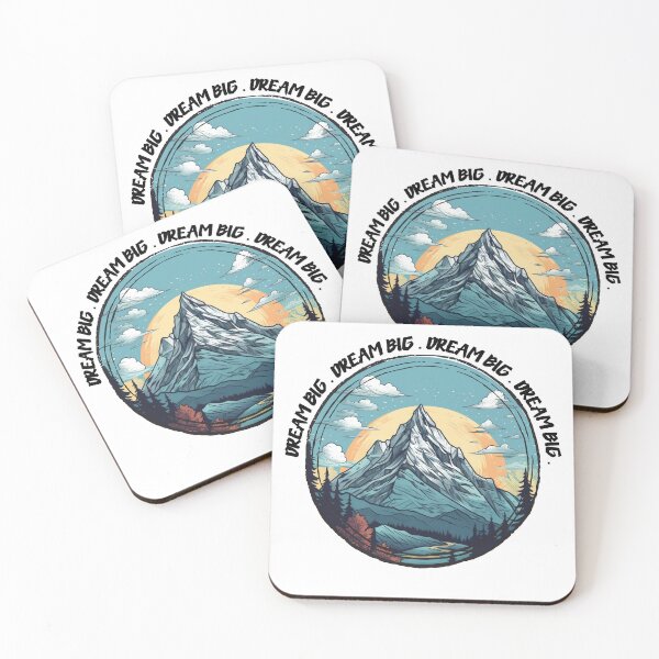 Item preview, Dream Big: Sunrise Majesty - Art of Mountains in Highly Detailed Illustrations, Dark Turquoise and Light Brown, Rounded Woodcut, Lush Scenery, Intense Shading, Classic Tattoo Motifs designed and sold by Bee Happy Creative™.