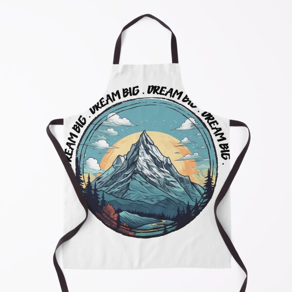 Item preview, Dream Big: Sunrise Majesty - Art of Mountains in Highly Detailed Illustrations, Dark Turquoise and Light Brown, Rounded Woodcut, Lush Scenery, Intense Shading, Classic Tattoo Motifs designed and sold by Bee Happy Creative™.