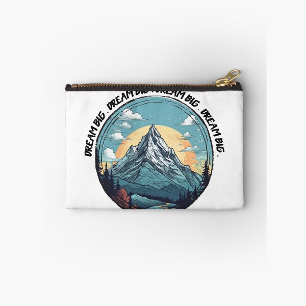 Item preview, Dream Big: Sunrise Majesty - Art of Mountains in Highly Detailed Illustrations, Dark Turquoise and Light Brown, Rounded Woodcut, Lush Scenery, Intense Shading, Classic Tattoo Motifs designed and sold by Bee Happy Creative™.