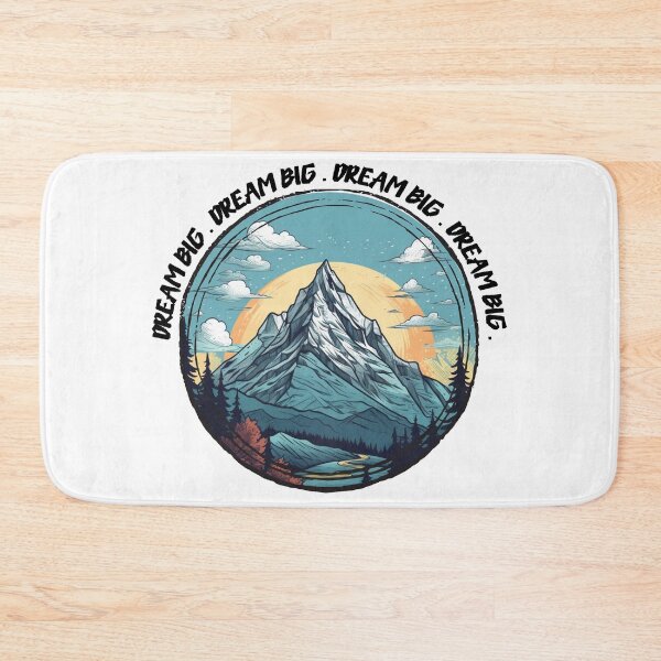 Item preview, Dream Big: Sunrise Majesty - Art of Mountains in Highly Detailed Illustrations, Dark Turquoise and Light Brown, Rounded Woodcut, Lush Scenery, Intense Shading, Classic Tattoo Motifs designed and sold by Bee Happy Creative™.