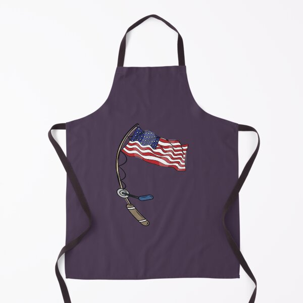 Item preview, American flag on a fishing rod designed and sold by Donutlovers.