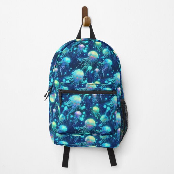 Item preview, Jellyfish in bright iridescent blue designed and sold by PadedoDesigns.