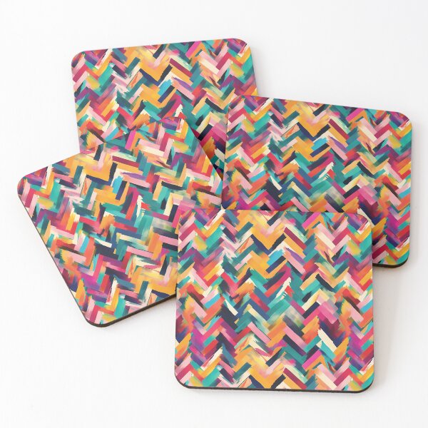 Item preview, Colorful Ziggy Zag, Herringbone pattern designed and sold by ArtByDominique.