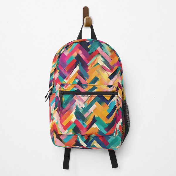 Item preview, Colorful Ziggy Zag, Herringbone pattern designed and sold by ArtByDominique.