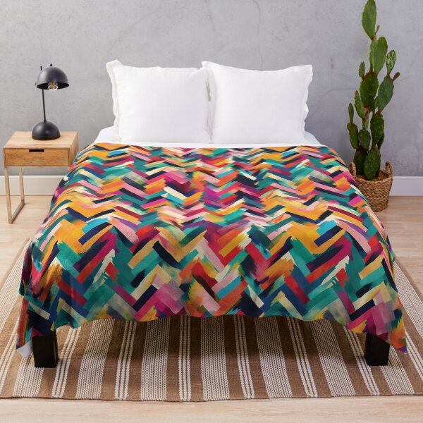Item preview, Colorful Ziggy Zag, Herringbone pattern designed and sold by ArtByDominique.