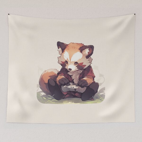 Item preview, Cute red panda with joypad designed and sold by Wojciech Wolan.