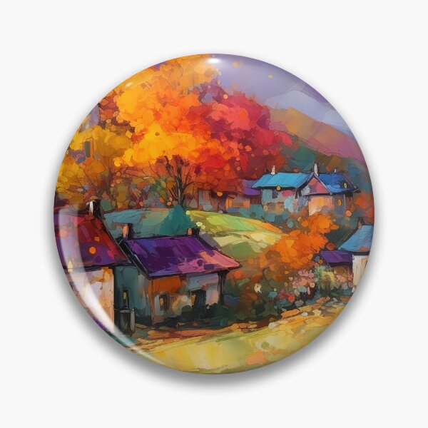 Item preview, Countryside village at sunset 1 designed and sold by Art by Lilia.