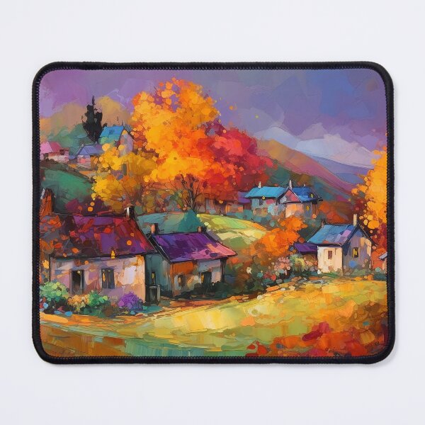 Item preview, Countryside village at sunset 1 designed and sold by Art by Lilia.