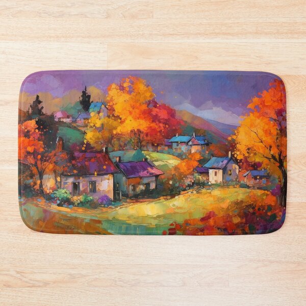 Item preview, Countryside village at sunset 1 designed and sold by Art by Lilia.