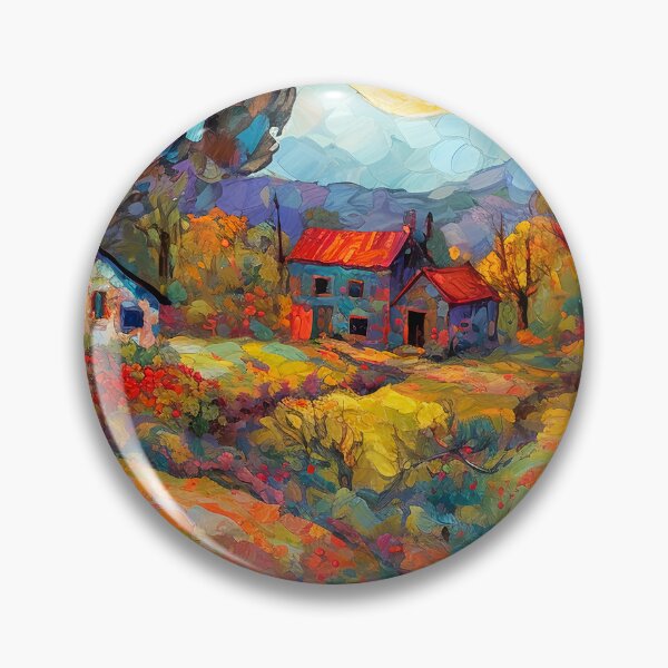 Item preview, Countryside village at sunset 2 designed and sold by Art by Lilia.