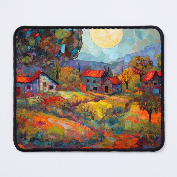Item preview, Countryside village at sunset 2 designed and sold by Art by Lilia.