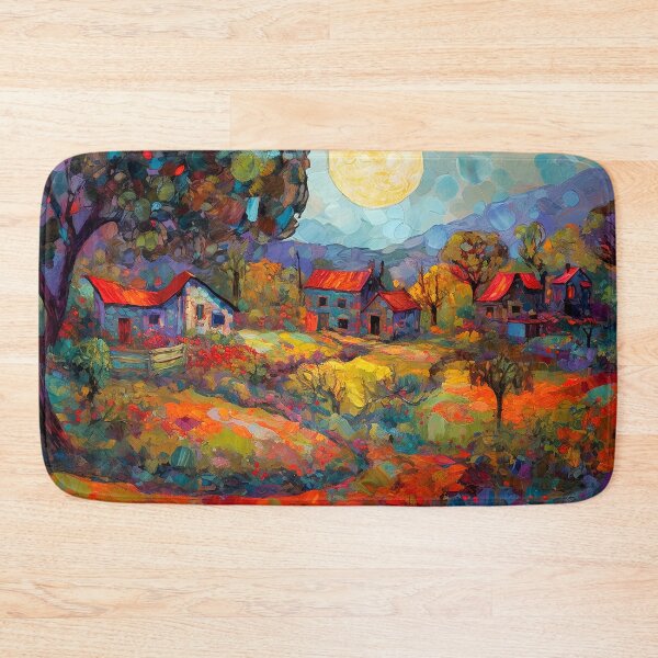 Item preview, Countryside village at sunset 2 designed and sold by Art by Lilia.