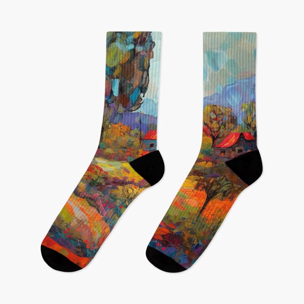 Item preview, Countryside village at sunset 2 designed and sold by Art by Lilia.