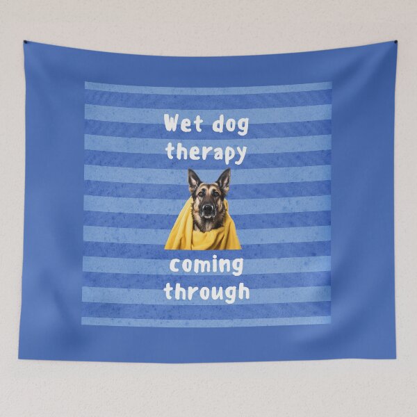 Item preview, Wet dog therapy coming through, german sheperd designed and sold by AdiRemba.