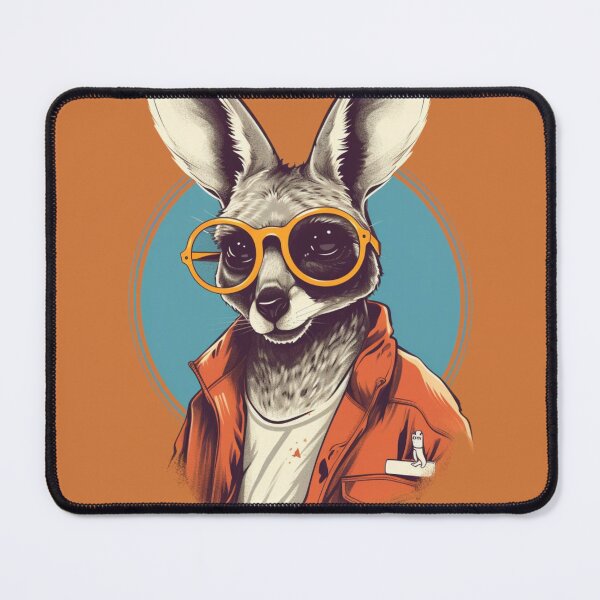 Item preview, Sunny Roo: The Cool Kangaroo - Realistic Portrayal in Draftpunk Style, Charming Characters, Screen Printing, Long Lens, Humorous Tone, Characterized Animals designed and sold by Bee Happy Creative™.