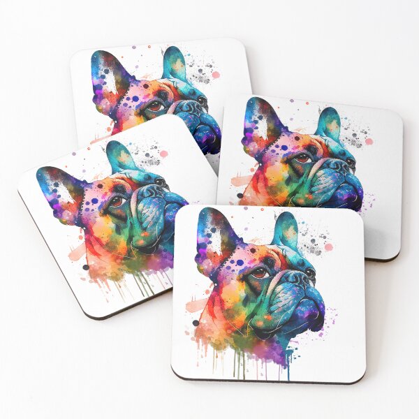 Item preview, Watercolor French Bulldog Dog Clipart designed and sold by RomanDigitalArt.